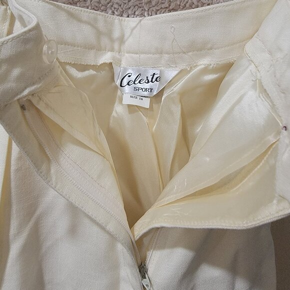 Celeste Sport Suit Jacket & Pants - Size 16 - Warm Vanilla Color - Picture 8 of 9